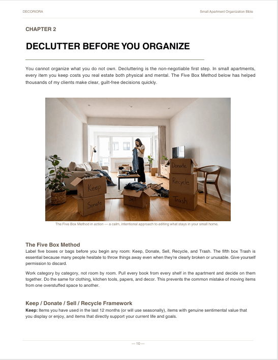 Small Apartment Organization Bible preview thumbnail 3