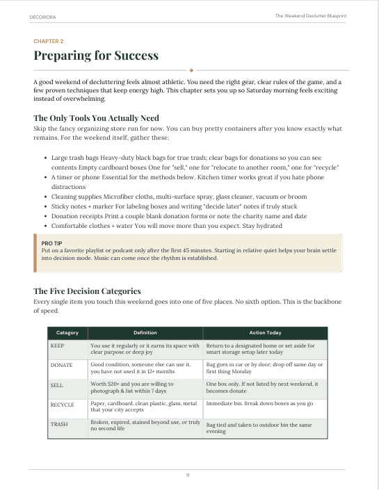 The Weekend Declutter Blueprint preview thumbnail 3