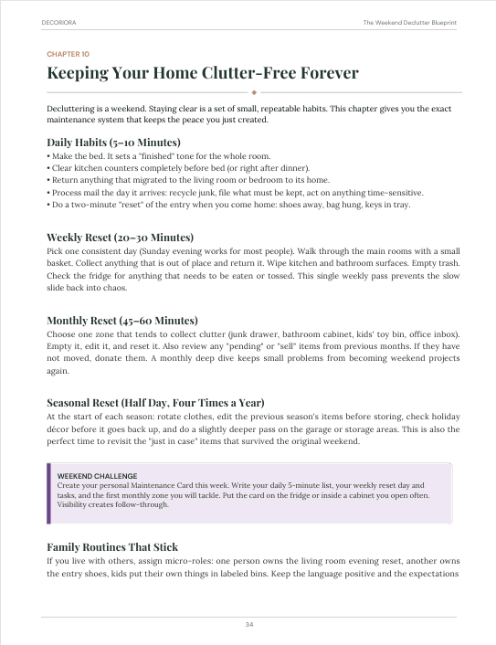 The Weekend Declutter Blueprint preview thumbnail 5